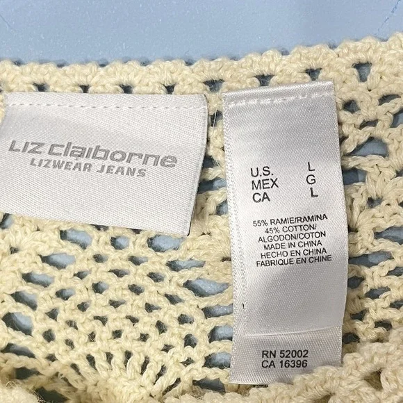 Vtg‎ Crochet Cardigan Women Large Cottagecore Grannycore Boho Country Artsy Fall - Picture 9 of 10